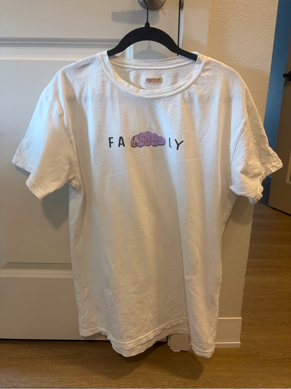 Kapital White Tee with Purple Graphic